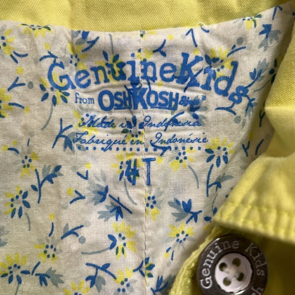 GENUINE KIDS from Oshkosh Yellow Spring Jacket - Picture 2 of 8